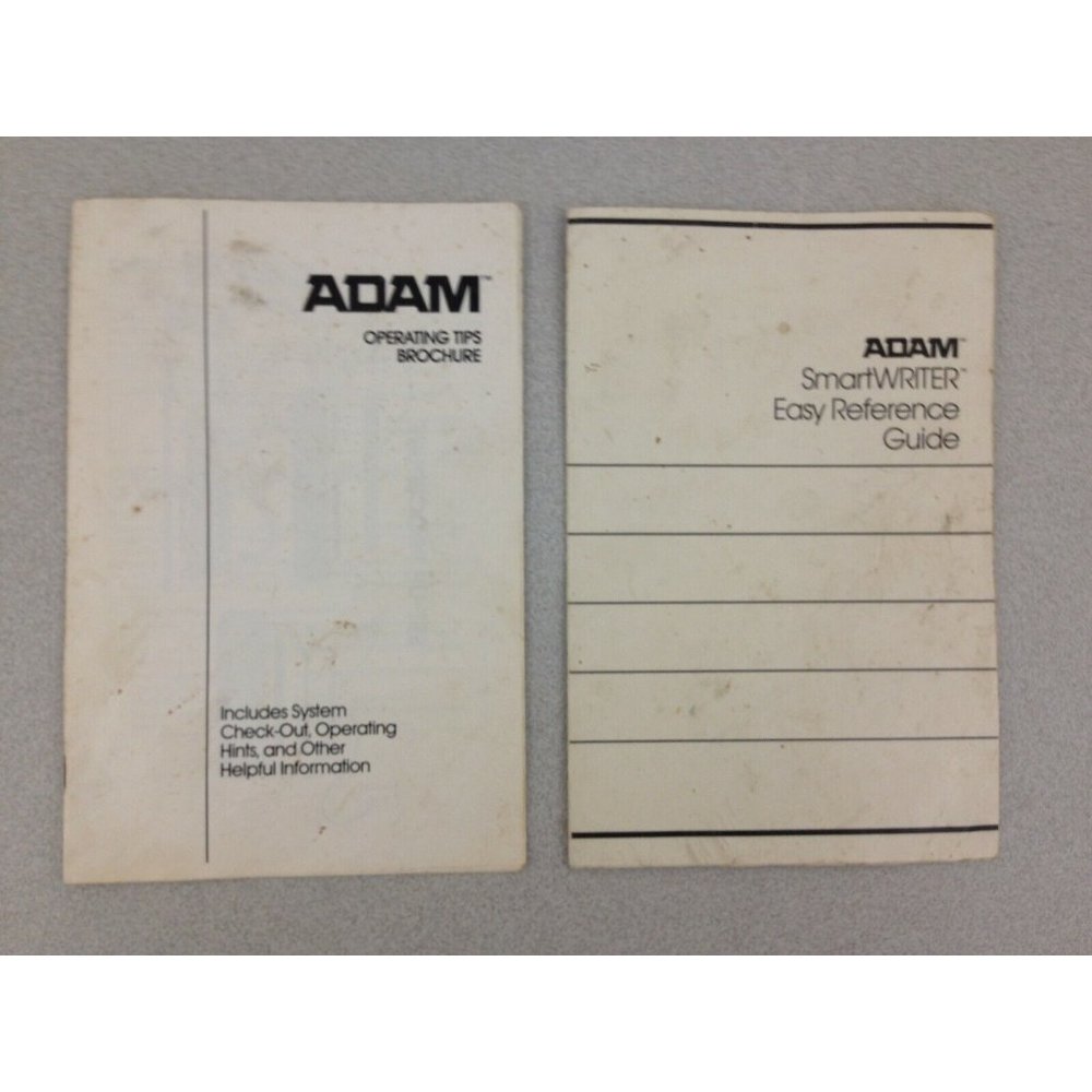 ADAM Smart Writer  Operating Tips Brochures 1983 COLECO